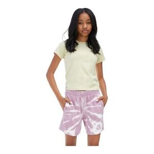 Nwt Colour Range Kids Eco Tie Dye Pull On Sweat Shorts / purple-white